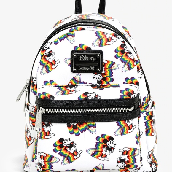 mickey mouse rainbow mini backpack by loungefly